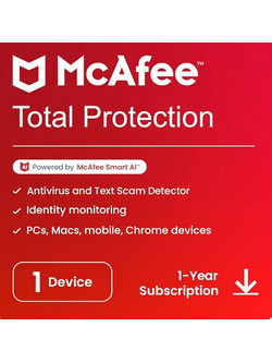 McAfee Total Protection 2025 για 1 Συσκευή και 1 Έτος Χρήσης (Ηλεκτρονική Άδεια)