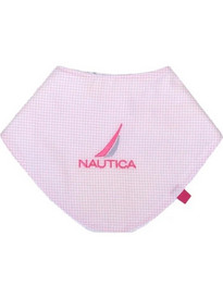 Nautica Des. 922 Σαλιάρα Μπαντάνα από 100% Βαμβάκι με Κουμπί Ροζ