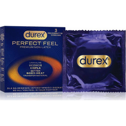 Durex Perfect Feel Προφυλακτικά Χωρίς Λάτεξ με Λιπαντικό 3τμχ