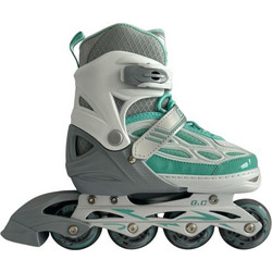 G&C BW188 Inline Αυξομειούμενα Rollers Παιδικά Γκρι Πετρόλ 10-00-007