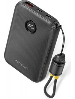 Vention FKAB0-C Power Bank 10000mAh 22.5W με Θύρα USB-A & Θύρα USB-C Power Delivery Black