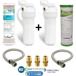 Ecosoft WECOTWIN Διπλό Φίλτρο Νερού Κάτω Πάγκου με Matrikx CTO 5 mic και Pentek CBR2-10