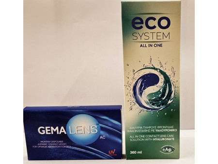 Stand Gema Μηνιαίοι Φακοί Επαφής 6τμχ + 1 Υγρό Eco System