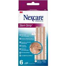 3M Nexcare Steri-Strip Αποστειρωμένα Αυτοκόλλητα Ράμματα 0.6x7.5cm 6τμχ