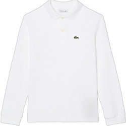 Lacoste Παιδικό Polo Μακρυμάνικο Λευκό 3PJ1465-001
