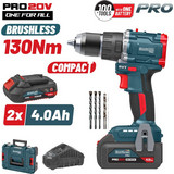 Bormann BBP5451X44CA Κρουστικό Δραπανοκατσάβιδο Μπαταρίας 20V 2x4Ah