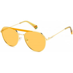 Polaroid Eyewear PLD6211S XLPE Ανδρικά Γυαλιά Ηλίου Cat Eye Μεταλλικά Χρυσά με Κίτρινο Φακό