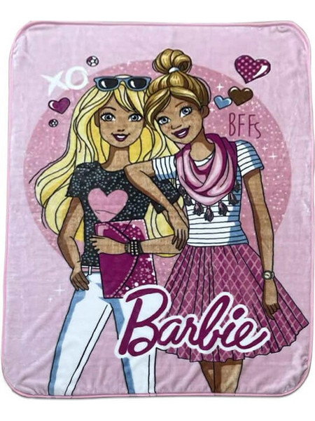 Γαρύφαλλο Παιδική Κουβέρτα Βελουτέ Barbie 160x220 Ροζ