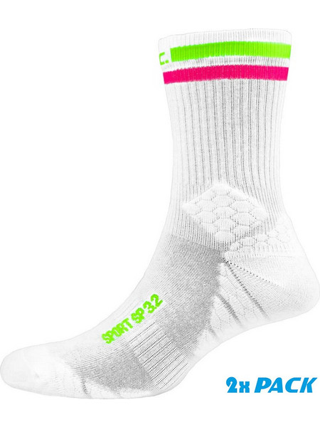 P.A.C SP 3.2 Sport Recycled Ανδρικές Κάλτσες Ψηλές με Σχέδια Λευκές 01-8060-0304-124