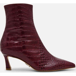 Steve Madden Lulah Γυναικεία Μποτάκια Αστραγάλου Μπορντό με Λεπτό Χαμηλό Τακούνι 11003282