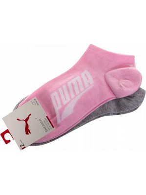Puma Ανδρικές Κάλτσες Κοντές Ροζ Γκρι 2Pack 100000958-004