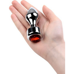 ToyFa Πρωκτική Σφήνα Diamond Plug 9.5cm Ασημί Κόκκινη