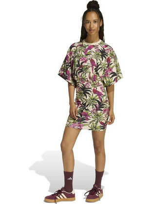 Adidas x Farm Mini Καλοκαιρινό Αθλητικό Φόρεμα Floral Εκρού KD2193