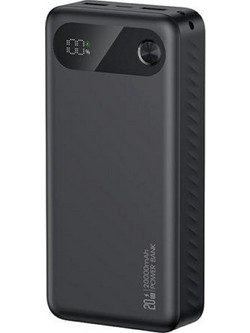 Usams PB80 Power Bank 20000mAh 20W με 2 Θύρες USB-A & Θύρα USB-C Power Delivery Black