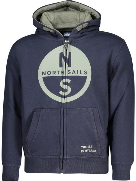 North Sails Παιδική Ζακέτα Φούτερ με Κουκούλα και Φερμουάρ Navy Μπλε 794476000-0802