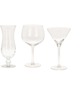 Excellent Houseware Σετ Ποτήρια Γυάλινα Κολωνάτα 12τμχ CC7001490