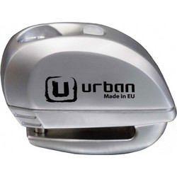 Urban UR22 Κλειδαριά Δισκόφρενου Μηχανής 6mm με Συναγερμό Ασημί