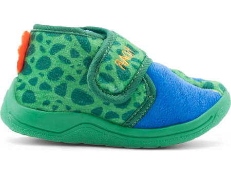 Love4shoes Dino Χειμερινές Παιδικές Παντόφλες Μποτάκια για Αγόρι Πράσινες Royal Blue 5222-0314