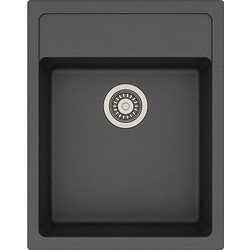 Unixton Leto-38 Ένθετος Νεροχύτης Γρανίτη Ματ Metalic Anthracite 39x50cm