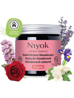 Niyok Flowers Φυσικό Αποσμητικό σε Κρέμα 24h Χωρίς Αλουμίνιο 40ml