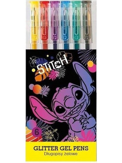 CoolPack Stitch Στυλό Gel Πολύχρωμο με Glitter 6τμχ 391378