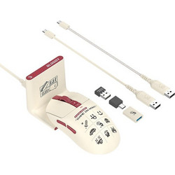 Bloody R72 Ultra Ασύρματο Gaming Ποντίκι 20000 DPI White Red