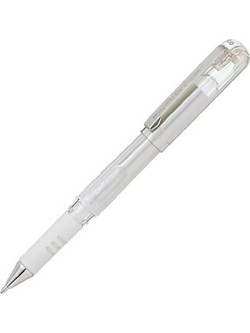 Pentel Hybrid Grip Metallic Στυλό Gel 1mm Λευκό K230-WO