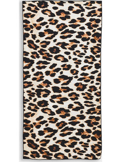 Sentio Leopard Πετσέτα Θαλάσσης Microfiber Καφέ 80x160cm