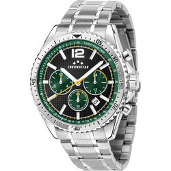Chronostar Race Ανδρικό Ρολόι Χρονογράφος με Ασημί Μεταλλικό Μπρασελέ R3753311006