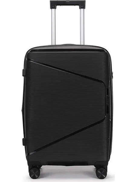 Amber AM1018 Βαλίτσα Μεσαία 66x42x25cm με 4 Ρόδες Μαύρη