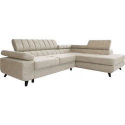 PoliHome Nord Γωνιακός Καναπές Δεξιά Γωνία Εκρού 267x203x91cm 163061029