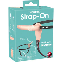 You2Toys Soft Touch Harness Strap On με Dildo 15.7cm & Δόνηση Flesh