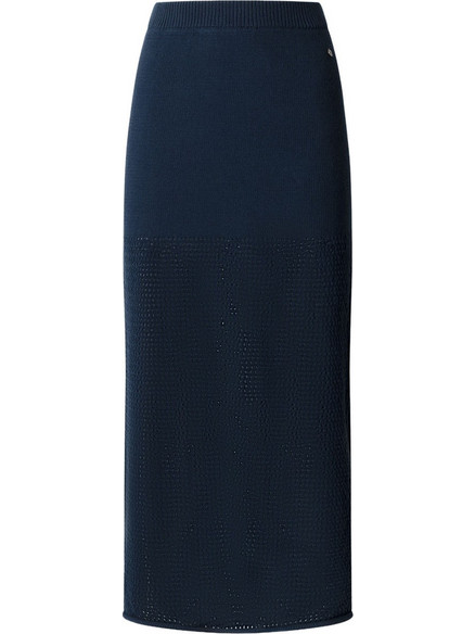 Pepe Jeans Μακριά Φούστα Υφασμάτινη Ψηλόμεση Pencil Navy Μπλε PL9011922-597