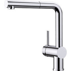 Blanco Linus-S 512402 Μπαταρία Κουζίνας Πάγκου Διπλής Παροχής Ανάμεικτη με Ντουζ Inox