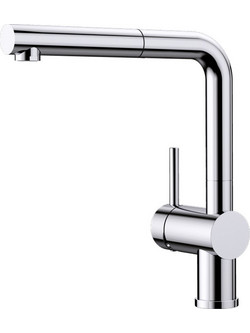 Blanco Linus-S 512402 Μπαταρία Κουζίνας Πάγκου Διπλής Παροχής Ανάμεικτη με Ντουζ Inox