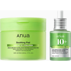 Anua Anua Azelaic 10 & Hyaluron Redness Soothing Pad 90τμχ + Serum 30ml