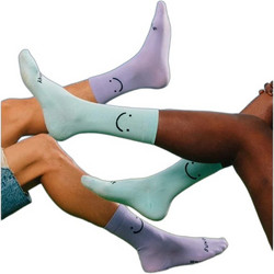 Eat My Socks Saturday Sunday Βαμβακερές Ανδρικές Κάλτσες Ψηλές Λιλά Βεραμάν 2Pack EMSNCRSSX2