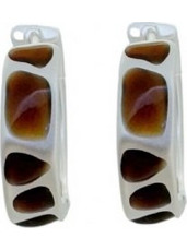 RO Accessories Γυναικεία Σκουλαρίκια Κρίκοι Ασημί Στρογγυλά E1226