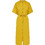 Funky Buddha Midi Καλοκαιρινό Καθημερινό Φόρεμα Σεμιζιέ Μεταξωτό Κίτρινο FBL013-100-13