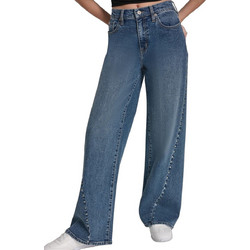 DKNY Ψηλόμεσο Γυναικείο Τζιν Παντελόνι Loose Εφαρμογή Navy Μπλε DJ6M4228-YJQ