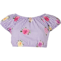 Serafino Παιδικό Crop Top Κοντομάνικο Λιλά 2576