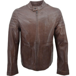 Leather 100 Ανδρικό Μπουφάν Χειμωνιάτικο Δερμάτινο Καφέ 04-M-WHETBLU