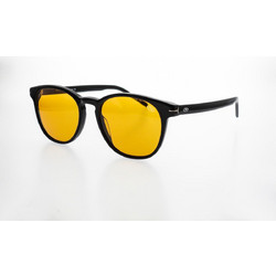 Moritz 11638PLK03 Ανδρικά Γυαλιά Ηλίου Τετράγωνα Κοκάλινα Μαύρα με Πορτοκαλί Φακό