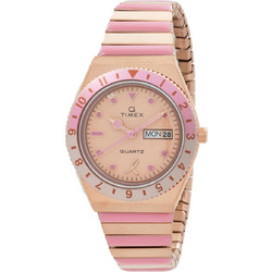 Timex Q Timex x BCRF Γυναικείο Ρολόι με Ροζ Μεταλλικό Μπρασελέ TW2V52700VQ