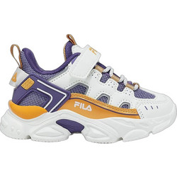 Fila Memory Spinel 3 Παιδικά Sneakers Λευκά Μωβ Πορτοκαλί 7YF33002-815