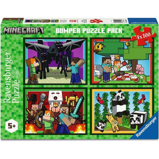 Παιδικό Puzzle Ravensburger Minecraft 4x100 Κομμάτια 04290