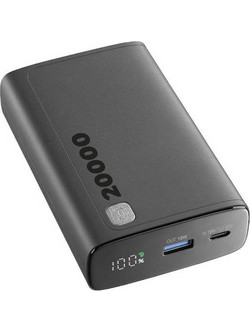 Cellular Line Elite Power Bank 20000mAh 18W με Θύρα USB-A & Θύρα USB-C Black