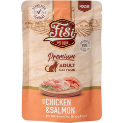 FISI Adult Sterilised Mousse with Chicken & Salmon 24x80gr