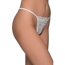 Milena By Paris Γυναικείο Sexy String με Δαντέλα Λευκό 6911