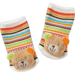 Fehn Teddy Καλτσάκια Σετ Υφασμάτινες Κουδουνίστρες για Νεογέννητα